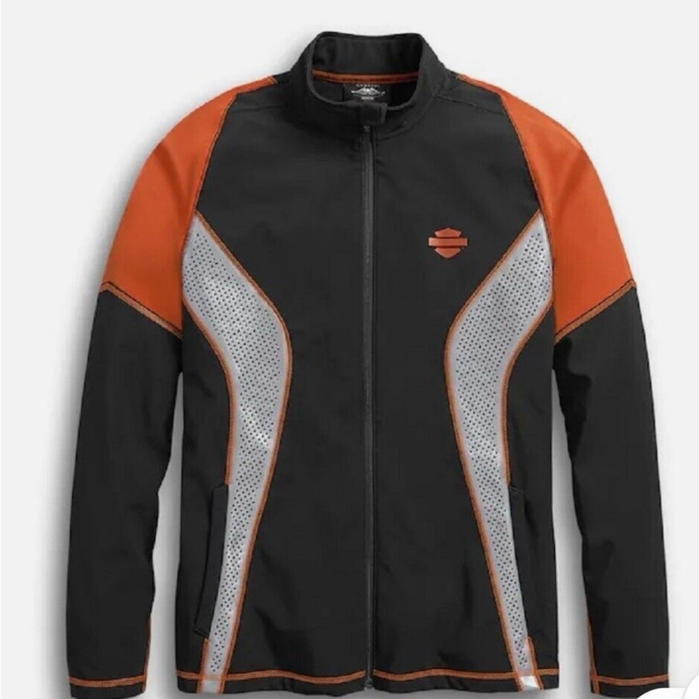 Harley-Davidson Black and Orange Performance Jacket